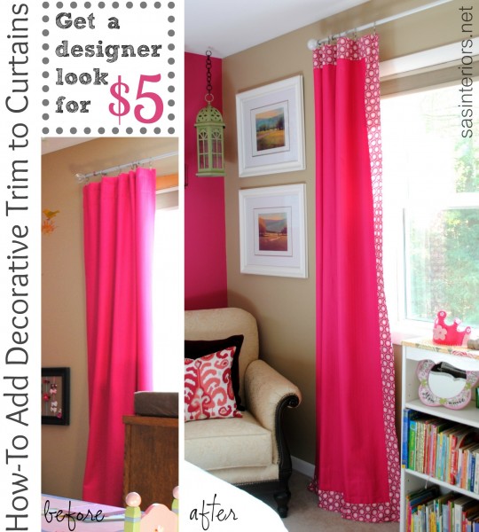How-To Add Decorative Trim to Curtains {for cheap} – Jenna Burger